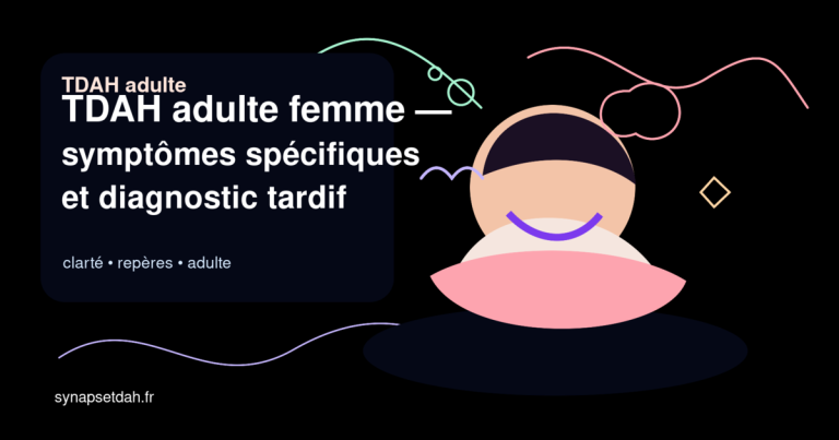 TDAH adulte femme : symptômes spécifiques et diagnostic tardif (Partie 1)