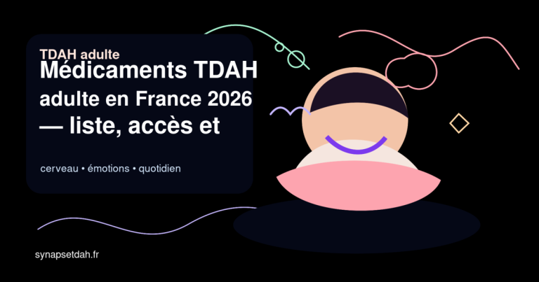 Médicaments TDAH adulte en France 2026 : liste, accès et remboursement Sécu